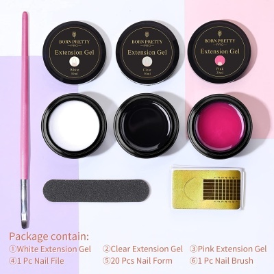 Kit&#x20;Gel&#x20;de&#x20;Constru&#x00E7;&#x00E3;o&#x20;Branco&#x20;Transparente&#x20;Rosa