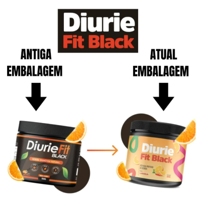 Diurie Fit Black Queima Gordura Rápido Sabor Laranja