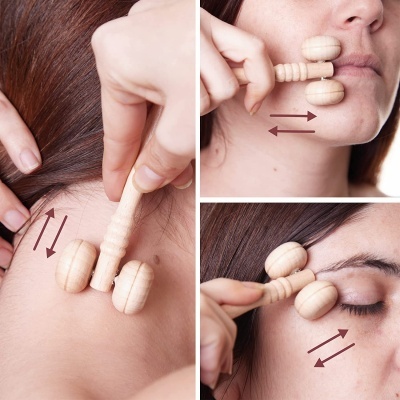 Kit de Massagem Facial com 6 Rolos Diferentes