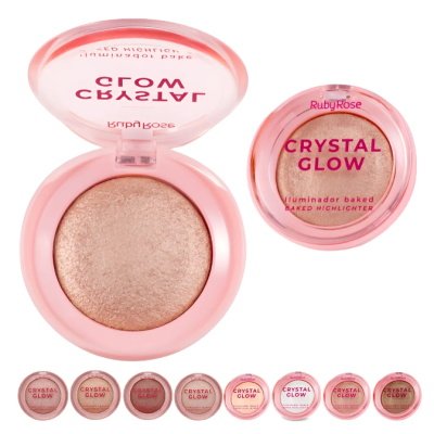 Iluminador Crystal Glow Baked Brilho Radiante Ruby Rose Iluminador Crystal Glow Baked Brilho Radiante Ruby Rose