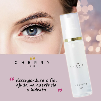 Kit Retenção Primer + Bruma Extensão Cilios Cherry Lash Kit Retenção Primer + Bruma Extensão Cilios Cherry Lash