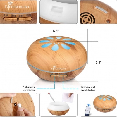 Difusor&#x20;&#x00D3;leos&#x20;Essenciais&#x20;Humidificador&#x20;Comando&#x20;550&#x20;ml