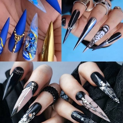 Kit Tips Stiletto Unhas Postiças 504 Peças XXXL