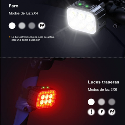 Luzes&#x20;Bicicleta&#x20;Ultra-Brilhante&#x20;Dianteiro&#x20;e&#x20;Traseiro