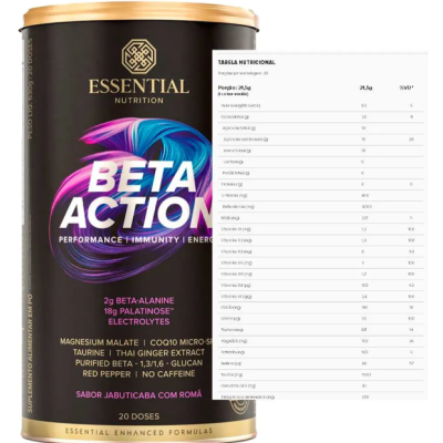 Essential Nutriton Pré Treino Beta Action Jabuticaba/Romã 630g