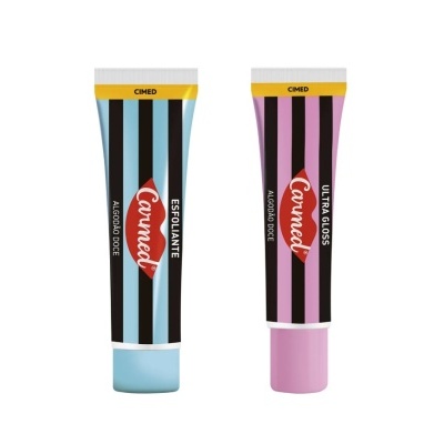 Kit 2 Carmed Sos Algodão Doce Esfoliante 10g/Ultra Gloss 10g