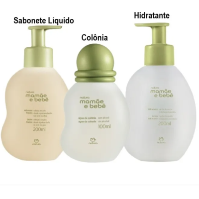 Kit Natura Mamãe E Bebê Tradicional Colônia + Hidratante + Sabonete