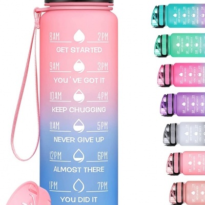 Garrafa de Água Motivacional Desportiva com Filtro