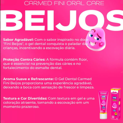 Carmed Gel Dental Fini Beijos 70g ✅PRONTA ENTREGA