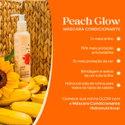VIRÁ - Kit Shampoo e Máscara Condicionante Peach Glow Day by Day