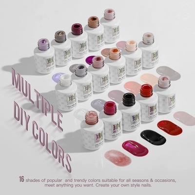 Kit&#x20;Unhas&#x20;em&#x20;Gel&#x20;16&#x20;Cores&#x20;Cinza&#x20;Vermelho&#x20;Quente&#x20;&#x2B;&#x20;Catalisador&#x20;&#x2B;&#x20;Acess&#x00F3;rios