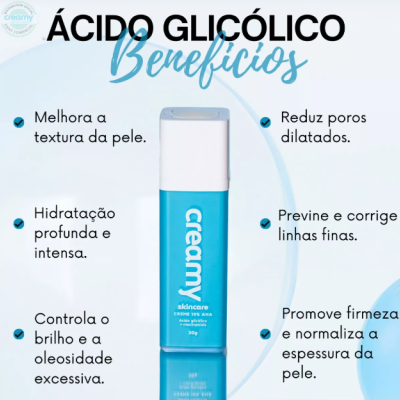 Ácido Glicólico Creamy Anti-idade Renovador Facial✅PRONTA ENTREGA