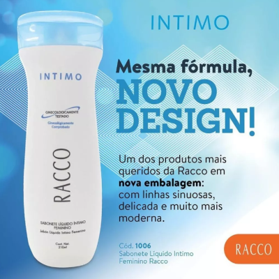 Sabonete Líquido Íntimo Feminino 210ml Racco Sabonete Líquido Íntimo Feminino 210ml Racco