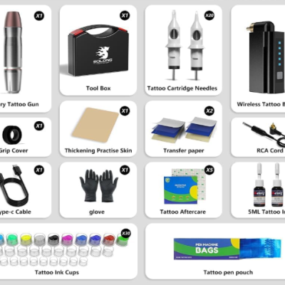 Kit Tattoo Máquina Modo Duplo Cabo/sem Fio, Design Ergonómico ✅PRONTA ENTREGA Kit Tattoo Máquina Modo Duplo Cabo/sem Fio, Design Ergonómico ✅PRONTA ENTREGA