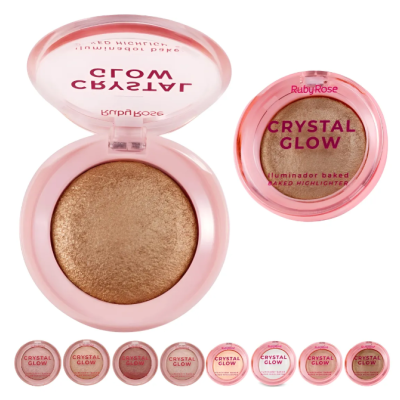 Iluminador Crystal Glow Baked Brilho Radiante Ruby Rose