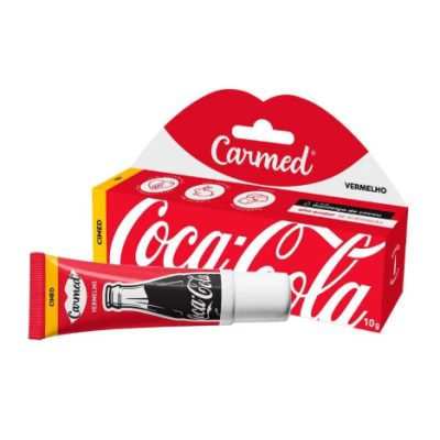 Hidratante Labial Carmed Coca-cola Vermelho 10g