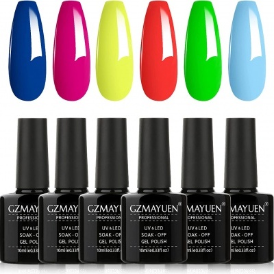 &#x26A1;BEST&#x20;SELLER&#x20;-&#x20;Kit&#x20;Vernizes&#x20;em&#x20;Gel&#x20;6&#x20;Cores&#x20;com&#x20;Varia&#x00E7;&#x00F5;es