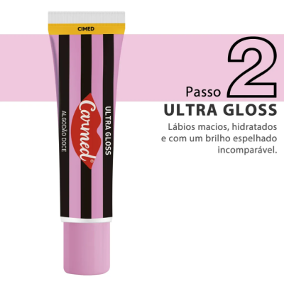 Kit 2 Carmed Sos Algodão Doce Esfoliante 10g/Ultra Gloss 10g