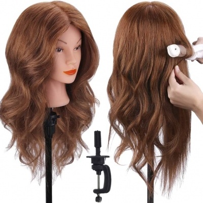Cabeça de Manequim TopDirect 100% Cabelo Humano Práticas Formação