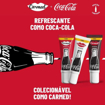 Hidratante Labial Carmed Coca-cola Vermelho 10g