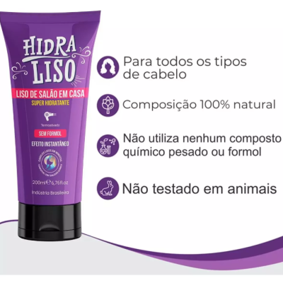 Kit Hidra Liso Progressiva de Chuveiro com Óleo de Argan Kit Hidra Liso Progressiva de Chuveiro com Óleo de Argan