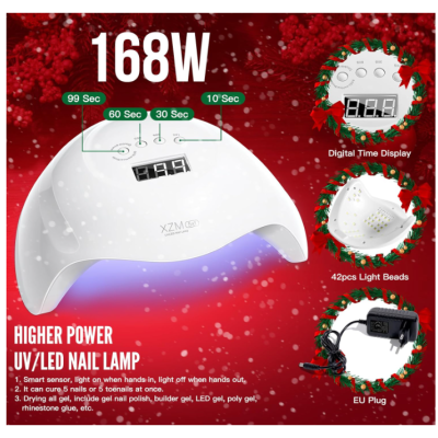 Kit Unhas Gel + Catalisador 168 W +16 cores + Acessórios