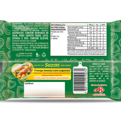 Tempero Em Pó SAZÓN® Para Frango 60G -12 Saquetas