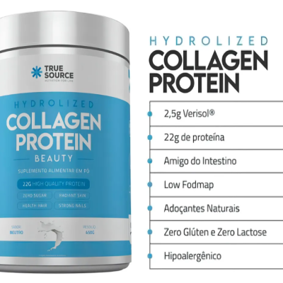 True Source Collagen Protein Sabor Natural 450g