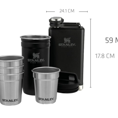 Kit STANLEY Copos Shot Pré-Festa Adventure + Frasco de Quadril - Aço Inoxidável ✅PRONTA ENTREGA