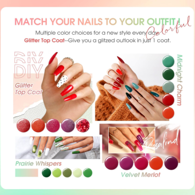 Kit&#x20;24&#x20;Vernizes&#x20;em&#x20;Gel&#x20;Vermelho&#x20;Roxo&#x20;Laranja&#x20;Verde&#x20;Base&#x20;Top&#x20;Coat,&#x20;Mate&#x20;e&#x20;Glitter&#x20;&#x2705;PRONTA&#x20;ENTREGA