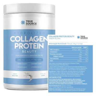 True Source Collagen Protein Sabor Natural 450g