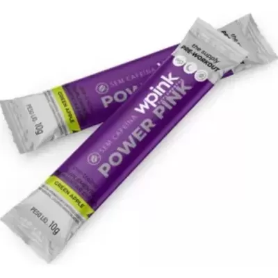 Power Pink Sem Cafeína – Maçã Verde | Pré-Treino 300g – WP✅PRONTA ENTREGA