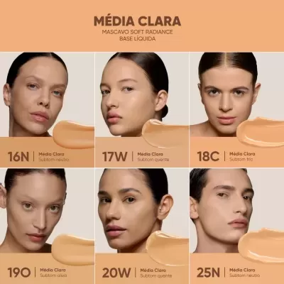 Mascavo&#x20;Soft&#x20;Radiance&#x20;Base&#x20;-&#x20;Pele&#x20;M&#x00E9;dia&#x20;Clara&#x20;com&#x20;Subtom&#x20;Neutro