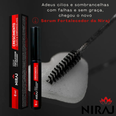 Niraj Sérum Alongamento Fortalecedor Pestanas/Sobrancelha ✅PRONTA ENTREGA