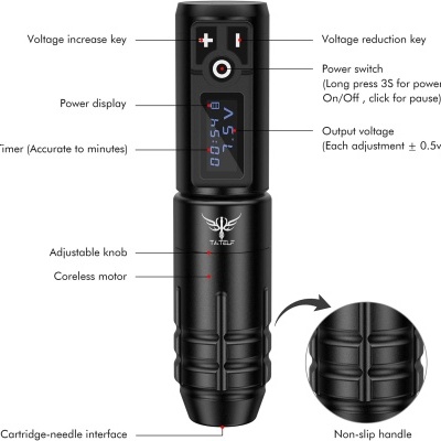 Kit&#x20;de&#x20;Tatuagem&#x20;sem&#x20;Fios&#x20;M&#x00E1;quina&#x20;Rotativa&#x20;Tipo&#x20;Caneta