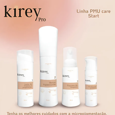 Kit Start Kirey Pro Limpeza, Tônico, Espuma E Finalizante Kit Start Kirey Pro Limpeza, Tônico, Espuma E Finalizante