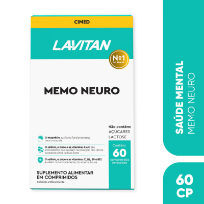 Suplemento Memo Neuro 60 Comprimidos Revestidos Lavitan