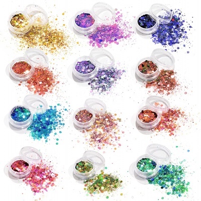 Purpurina&#x20;para&#x20;Maquilhagem&#x20;para&#x20;Olhos&#x20;Rosto&#x20;Cabelos&#x20;e&#x20;Unhas