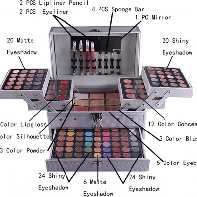 Maleta de Maquilhagem Profissional com Paleta de 132 Cores Maleta de Maquilhagem Profissional com Paleta de 132 Cores