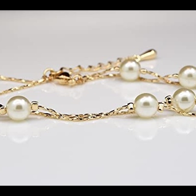 Kit&#x20;de&#x20;Joias&#x20;Brincos&#x20;&#x7C;&#x20;Colar&#x20;&#x7C;&#x20;Pulseira&#x20;&#x7C;&#x20;Banhado&#x20;a&#x20;Ouro&#x20;&#x7C;&#x20;P&#x00E9;rolas&#x20;Brancas