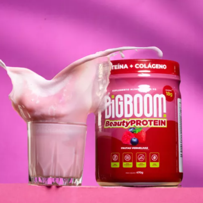 BIGBOOM Beauty Protein + Colágeno Frutos vermelhos