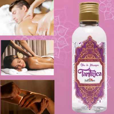 Massagem Tâtrica Relaxante Estimulante Óleo 120g - Hotflowers Massagem Tâtrica Relaxante Estimulante Óleo 120g - Hotflowers