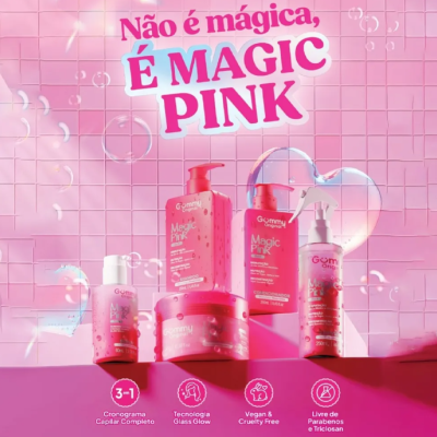 Leavin Capilar 250ml Gummy Hair Magic Pink Leavin Capilar 250ml Gummy Hair Magic Pink