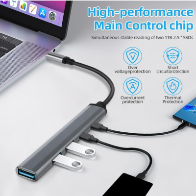 Hub&#x20;USB&#x20;C,&#x20;5&#x20;portas&#x20;USB&#x20;C&#x20;Data&#x20;Hub,&#x20;Transfer&#x00EA;ncia&#x20;R&#x00E1;pida&#x20;de&#x20;5&#x20;Gbps