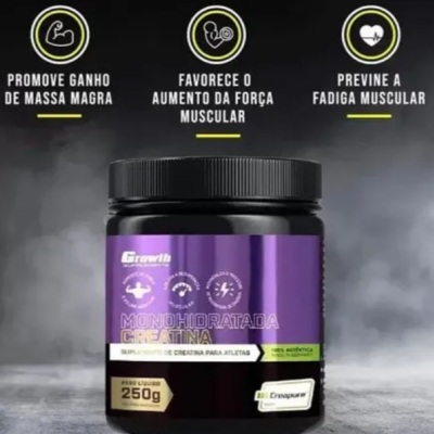 Creatina 250g Growth Supplements Sem Sabor Creatina 250g Growth Supplements Sem Sabor
