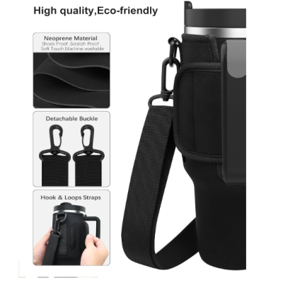 Bolsa para Transporte de Garrafa de Água para Stanley Tumbler - Preto