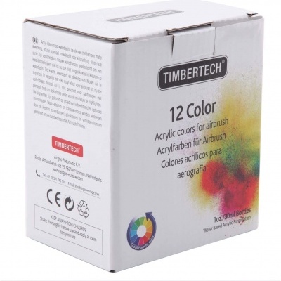 Tintas&#x20;Acr&#x00ED;licas&#x20;Coloridas&#x20;para&#x20;Aer&#x00F3;grafo&#x20;-&#x20;12&#x20;x&#x20;30&#x20;ml