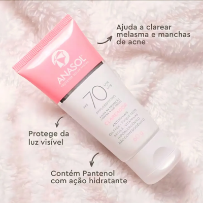 Protetor Solar Facial Fps 70 Clareador Anasol - 60g