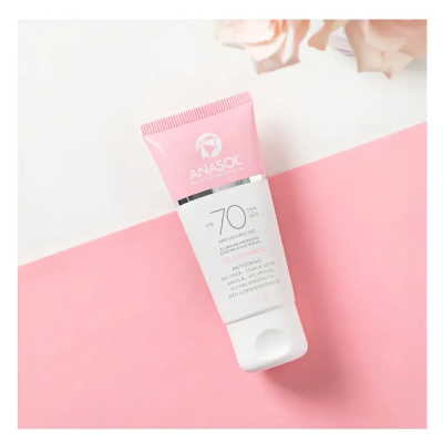 Protetor Solar Facial Fps 70 Clareador Anasol - 60g