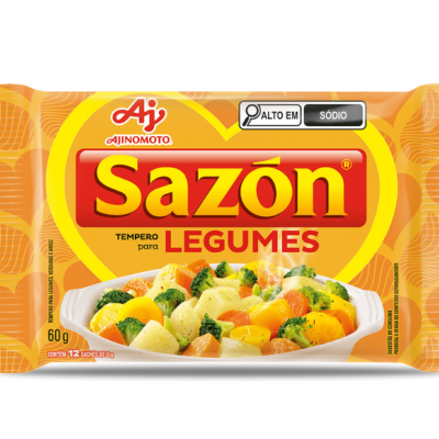 Tempero Em Pó SAZÓN® Para Legumes 60G -12 Saquetas